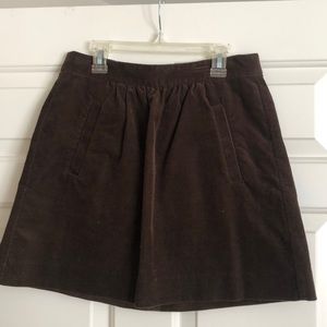 J Crew Brown Corduroy Skirt